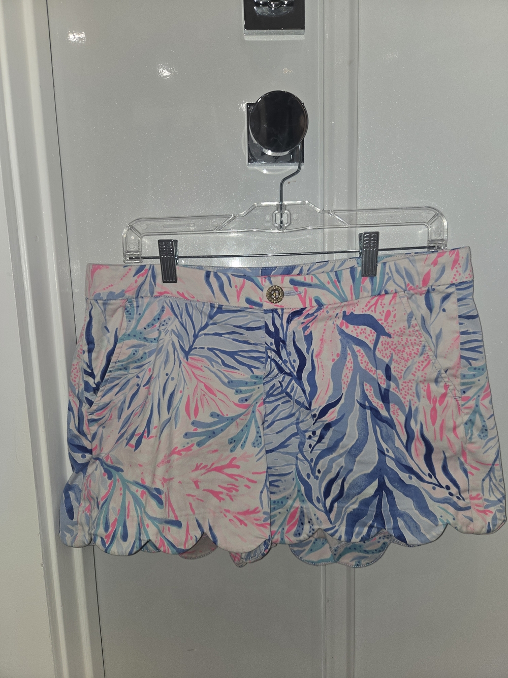 Lilly Pulitzer Pink & Blue Tropical-Print Shorts